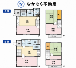 茂原市東茂原、中古一戸建ての間取り画像です