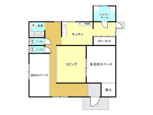 大網白里市四天木、収益物件/店舗の間取り画像です
