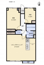 茂原市早野、中古マンションの間取り画像です