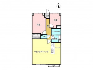 茂原市早野、中古マンションの間取り画像です