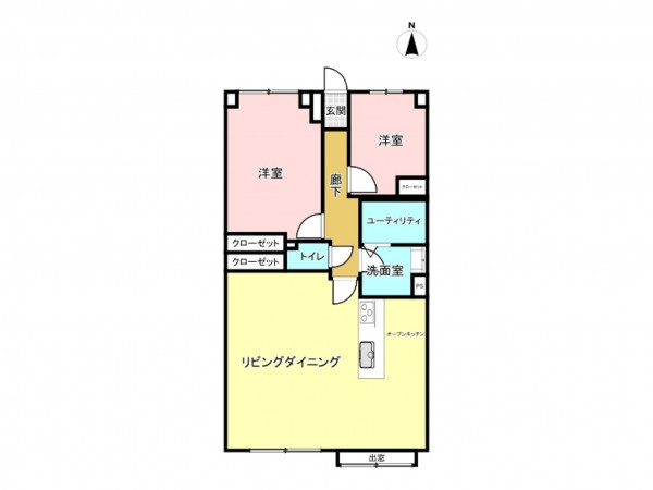 茂原市早野、中古マンションの間取り画像です