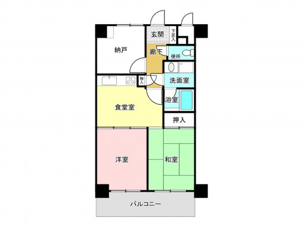 茂原市下永吉、中古マンションの間取り画像です
