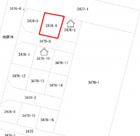 茂原市七渡、土地の間取り画像です