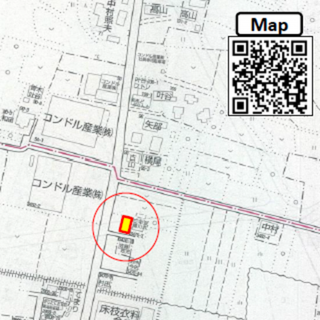 茂原市七渡、土地の地図画像です