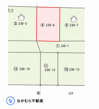 大網白里市南今泉、土地の間取り画像です