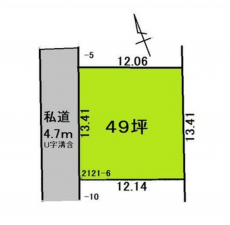 大網白里市富田、土地の間取り画像です