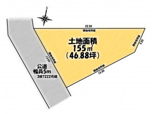 茂原市高師町、土地の間取り画像です