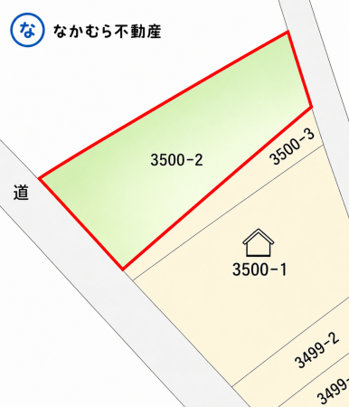 茂原市粟生野、土地の間取り画像です
