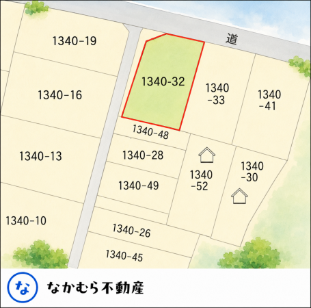 茂原市谷本、土地の間取り画像です