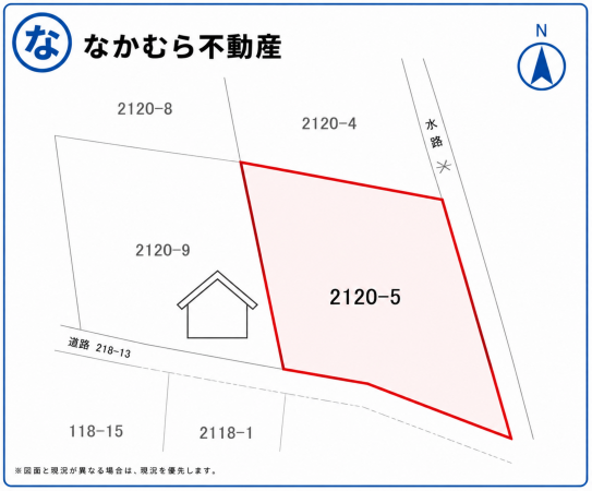 大網白里市富田、土地の間取り画像です