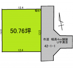 茂原市新小轡、土地の間取り画像です