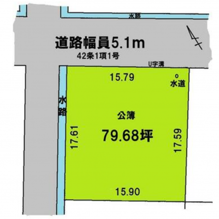 大網白里市南今泉、土地の間取り画像です