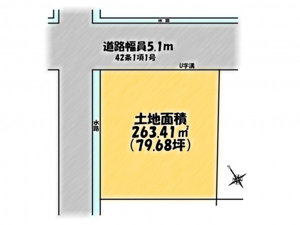 大網白里市南今泉、土地の間取り画像です