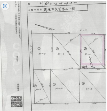 茂原市大芝、土地の間取り画像です