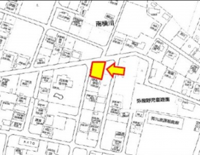 大網白里市南横川、土地の地図画像です