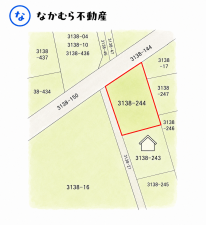 大網白里市南横川、土地の間取り画像です