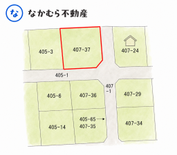 大網白里市上谷新田、土地の間取り画像です
