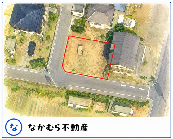 茂原市七渡、土地の間取り画像です