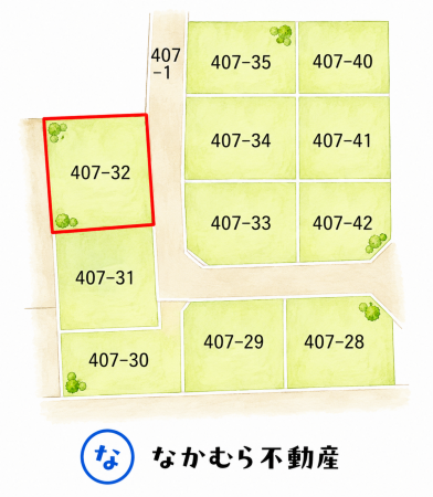 茂原市西野、土地の間取り画像です