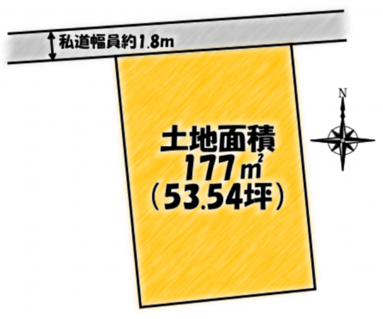 茂原市茂原、土地の間取り画像です