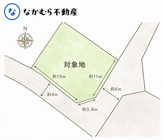 茂原市茂原、土地の間取り画像です