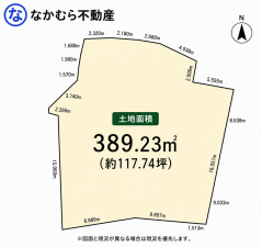 茂原市大芝、土地の間取り画像です