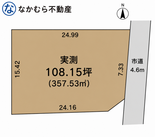 大網白里市上貝塚、土地の間取り画像です