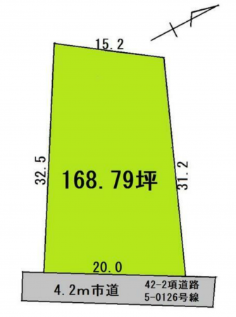 大網白里市南今泉、土地の間取り画像です