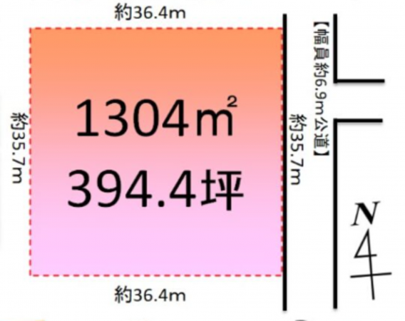 茂原市東郷、土地の画像です