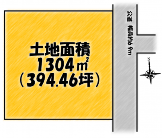茂原市東郷、土地の間取り画像です