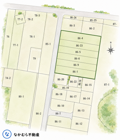 茂原市大芝、土地の間取り画像です