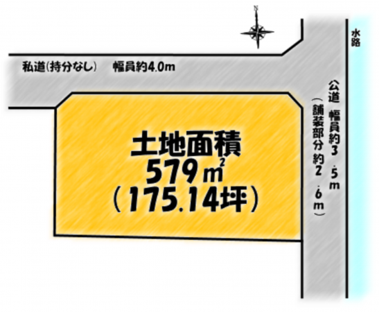 茂原市早野、土地の間取り画像です