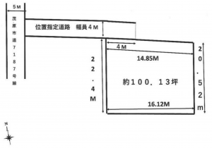 茂原市茂原、土地の間取り画像です