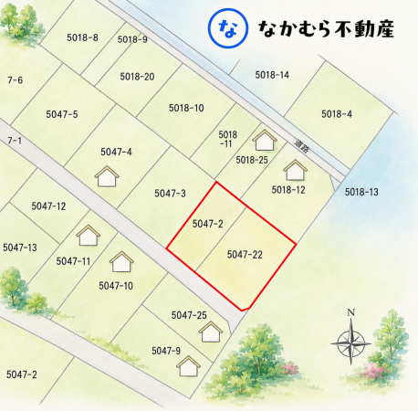 大網白里市大網、土地の間取り画像です