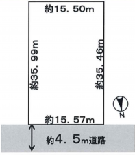 茂原市上林、土地の間取り画像です