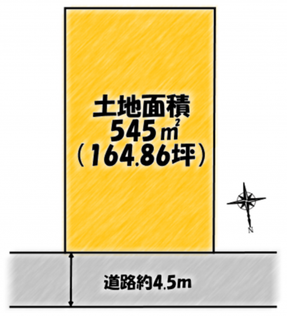 茂原市上林、土地の間取り画像です