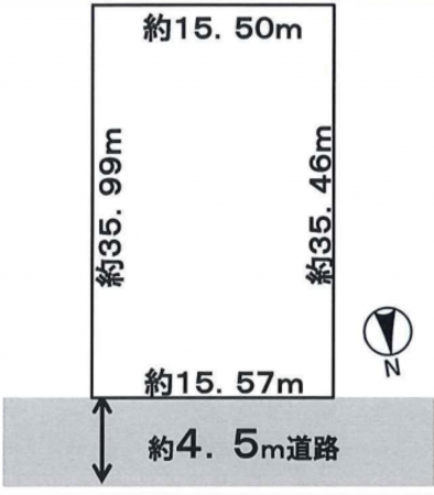 茂原市上林、土地の間取り画像です