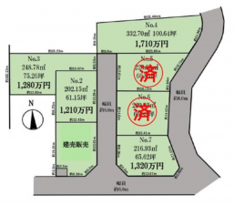 大網白里市みずほ台、土地の間取り画像です