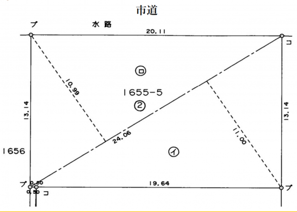 茂原市上永吉、土地の間取り画像です