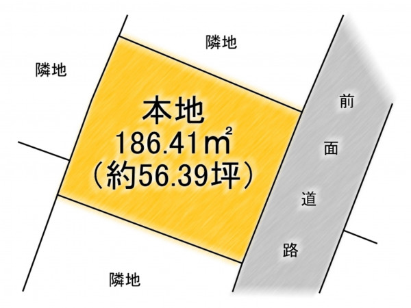 大網白里市みずほ台、土地の間取り画像です