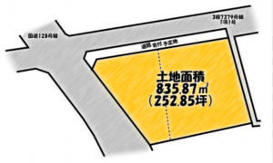 茂原市東茂原、土地の間取り画像です