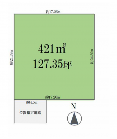 八街市朝日、土地の間取り画像です