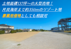 山武郡九十九里町小関、土地の画像です