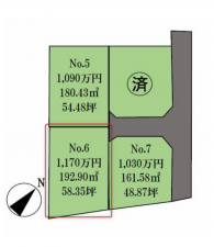 東金市東金、土地の間取り画像です