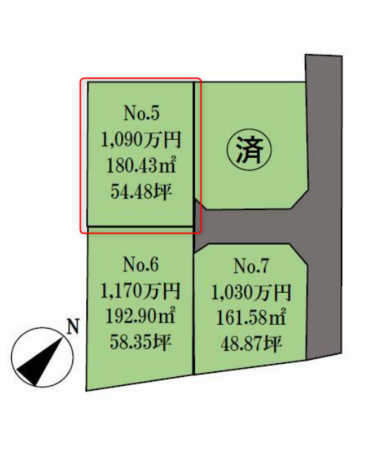 東金市東金、土地の間取り画像です
