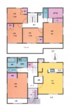 茂原市緑ケ丘、中古一戸建ての間取り画像です