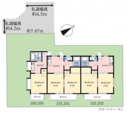 大網白里市大網、収益物件/アパートの間取り画像です