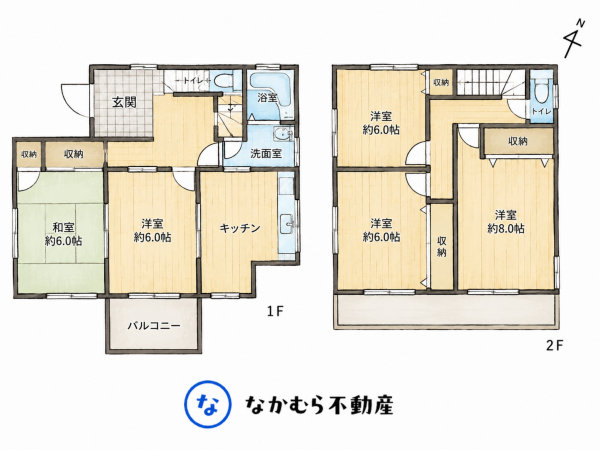 茂原市下太田、中古一戸建ての間取り画像です