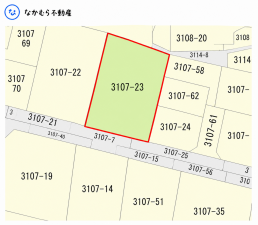 大網白里市南横川、土地の間取り画像です
