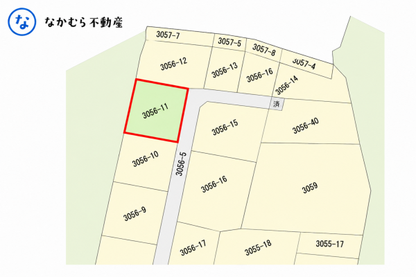 大網白里市南横川、土地の間取り画像です
